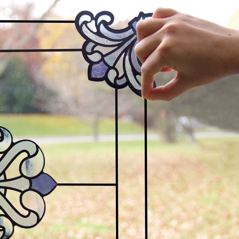Inhome In Home InHome NH2366 Caming Line Stained Glass Decals, Black - Image 2